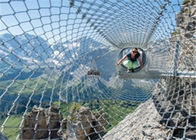 बाल खेल का मैदान सुरक्षित तार रस्सी जाल नेटिंग 50 मीटर लंबाई हीरा छेद आकार का
