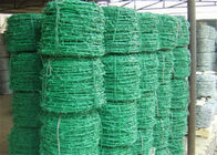 हरी पीवीसी लेपित डबल स्ट्रैंड घुमावदार कांटेदार तार कृषि उपयोग