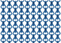 एल्युमीनियम अलॉय चेन लिंक डेकोरेशन वायर मेश स्क्रीन परदा नीला रंग