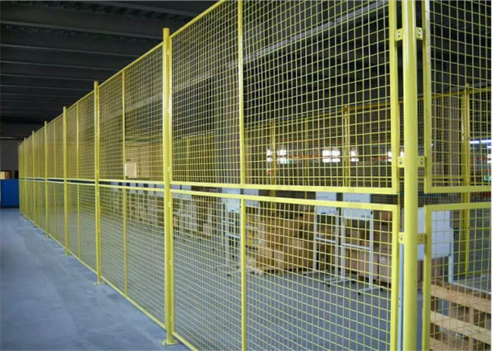 फ़्रेम प्रकार जस्ती तार जाल बाड़ 2.2 मीटर ऊँचाई पीला / हरा रंग
